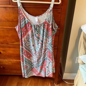 Secret Treasures Multicolor Geometric Chemise Nightshirt 3X